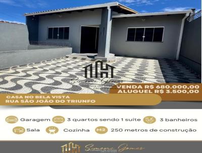 Casa para Venda, em Tel�maco Borba, bairro Bela Vista, 3 dormit�rios, 3 banheiros, 1 su�te, 1 vaga